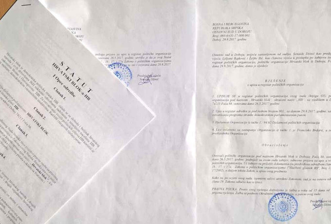 HRVATSKI BLOK-STATUT I REGISTRACIJA